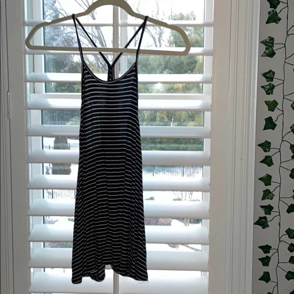 black and white stripe tank top